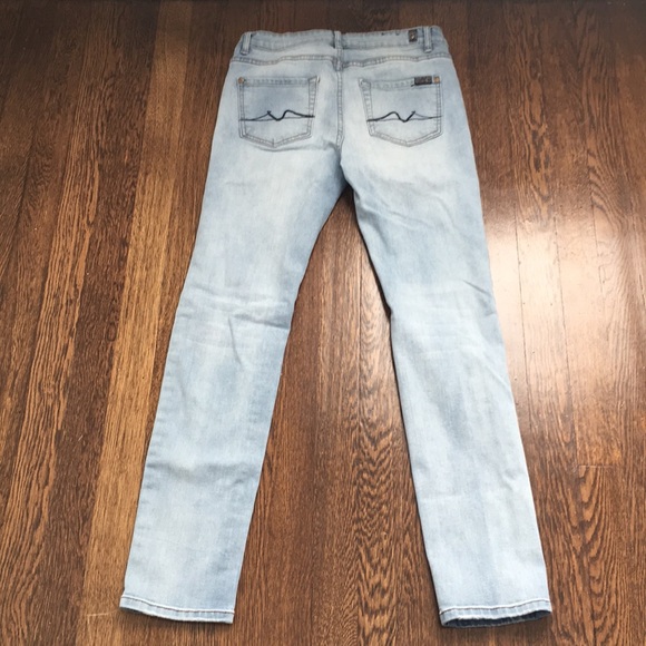 7FAM Paxtyn Ripped Jeans Girls 14 - Picture 2 of 4